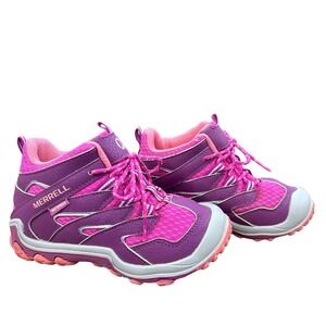 Merrell Chameleon 7 Access Mid Waterproof Hikers Girls 12 Berry